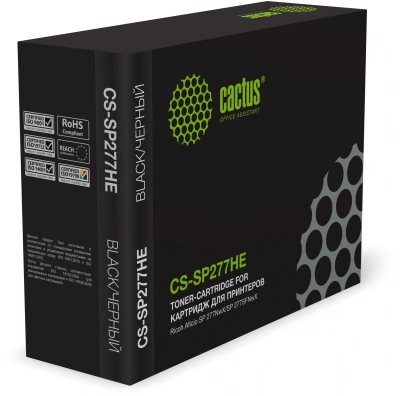 Картридж лазерный Cactus CS-SP277HE 408160 черный (2600стр.) для Ricoh Aficio SP 277NwX/SP 277SFNwX