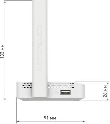 Роутер беспроводной Keenetic Netcraze Launcher (NC-1221) N300 10/100BASE-TX/4G ready белый