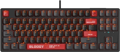 Клавиатура A4Tech AT87 черный/красный USB for gamer LED кабель 1.8м