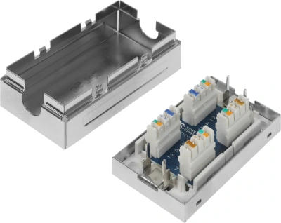 Соединитель Lanmaster LAN-CNB-STP5E (упак.:1шт) 1м серебристый