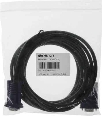 Кабель KVM Origo OKVMCU3 3м черный VGA-USB (m) (OKVMCU3/A1A)
