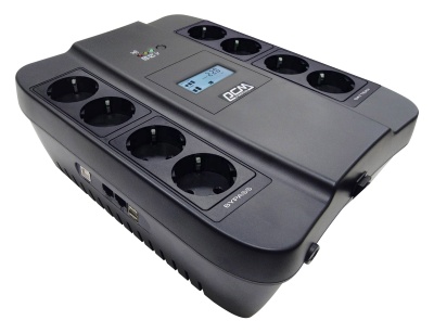 Источник бесперебойного питания Powercom Spider SPD-1100U LCD USB 605Вт 1100ВА черный