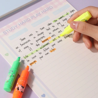 Набор текстовыделителей Deli EU611 скошенный пиш. наконечник 1-5мм 6цв. ассорти (6шт.)