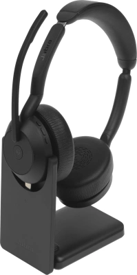 Наушники с микрофоном Jabra Evolve2 55 Link380c MS Stand черный накладные BT оголовье (25599-999-889)