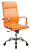Кресло руководителя Бюрократ CH-993 оранжевый экокожа крестов. металл хром