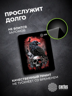 Коврик для мыши Cactus Raven 250x200x3мм (CS-MP-D14S)