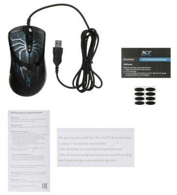 Мышь A4Tech Oscar Editor XL-747H рисунок/голубой лазерная 3600dpi USB 6but (XL-747H (BLUE SPIDER))