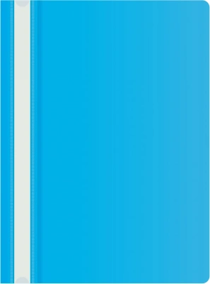Папка-скоросшиватель Silwerhof SE-PSE20/AZURE A4 прозрач.верх.лист пластик голубой 0.11/0.13