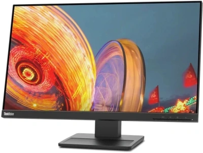 Монитор Lenovo 23.8" ThinkVision E24q-20 черный IPS 4ms 16:9 HDMI M/M матовая HAS Piv 1000:1 300cd 178гр/178гр 2560x1440 75Hz DP 2K 5.05кг