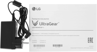 Монитор LG 27" UltraGear 27GS60QC-B фиолетовый VA LED 16:9 HDMI матовая 300cd 178гр/178гр 2560x1440 180Hz FreeSync DP 2K 4.8кг