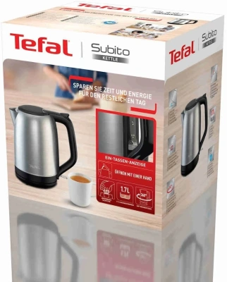 Чайник электрический Tefal KO5S0DE0 1.7л. 2400Вт серебристый/черный корпус: металл/пластик (7211419519)