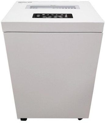 Шредер Office Kit S500 белый (секр.P-4) фрагменты 28лист. 50лтр. скрепки скобы пл.карты CD