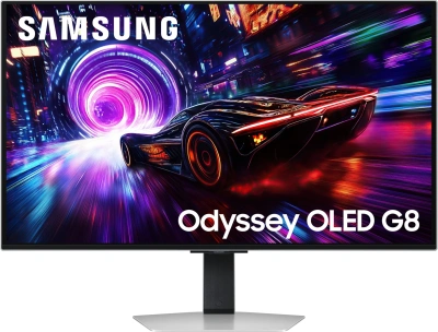 Монитор Samsung 32" Odyssey OLED G8 S32FG810SIXCI серебристый QD OLED LED 16:9 HDMI матовая HAS Piv 1000000:1 260cd 178гр/178гр 3840x2160 240Hz FreeSync Premium Pro DP 4K USB 8.4кг