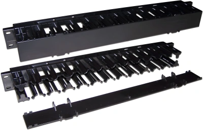 Кабельный органайзер Горизонтальный Lanmaster LAN-ORG/CVP-1U односторонний пальцы 1U шир.:19" глуб.:44мм