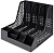 Лоток вертикальный Deli E9849 BLACK 4отд. сборный для бумаг 325x320x275мм черный пластик пластиковый пакет