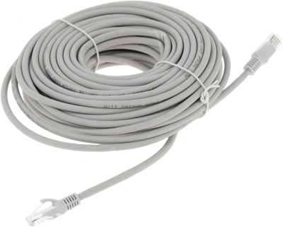 Патч-корд Premier PP31-20M-LSZH 1Гбит/с UTP 4 пары cat.5E CCA molded 20м серый RJ-45 (m)-RJ-45 (m)