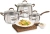 Ковш Rondell Konzept RDS-1228 1.1л. d=14см (с крышкой) стальной Ковш Rondell Konzept RDS-1228 1.1л. d=14см (с крышкой) стальной