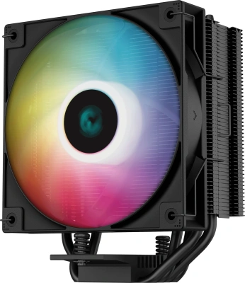 Устройство охлаждения(кулер) Deepcool AG400 Bk ARGB Soc-AM5/AM4/1200/1700/1851 черный/белый 4-pin 31.6dB Al+Cu 220W 614gr Ret (R-AG400-BKANMC-G-2)