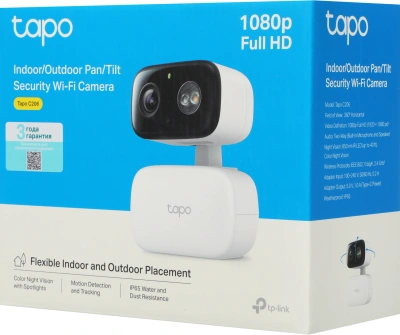Камера видеонаблюдения IP TP-Link Tapo C206 Wi-Fi 4-4мм цв. корп.:белый