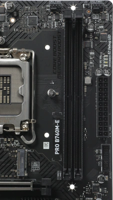 Материнская плата MSI PRO B760M-E Soc-1700 Intel B760 2xDDR5 mATX AC`97 8ch(7.1) GbLAN+VGA+HDMI