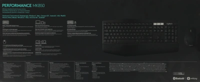 Клавиатура + мышь Logitech MK850 клав:черный мышь:черный USB беспроводная slim Multimedia (920-008486)