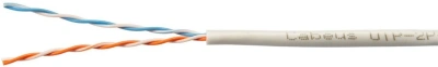 Кабель информационный Cabeus UTP-2P-CAT.5E-SOLID-GY кат.5E U/UTP 2 пары PVC внутренний 305м серый