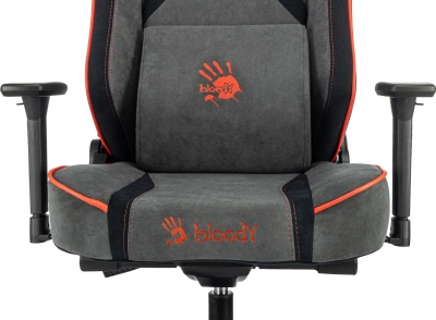 Кресло игровое A4Tech Bloody GC-680 серый/черный искусственная замша с подголов. крестов. металл