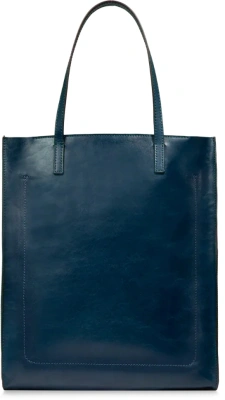 Сумка шоппер женская The Bridge Mirra 04130401/YH темно-синяя натур.кожа