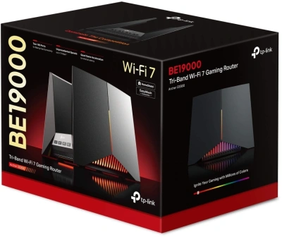 Роутер беспроводной TP-Link Archer GE800 BE19000 100/1000/2500/10000BASE-T черный