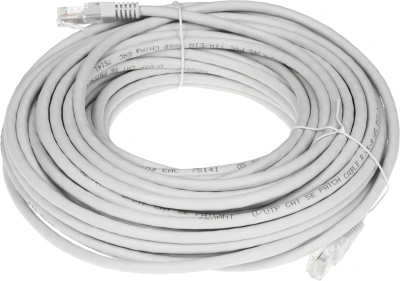 Патч-корд Rexant 18-1011 UTP RJ-45 вил.-вилка RJ-45 кат.5E 20м серый ПВХ