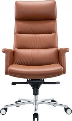 Кресло руководителя Cactus CS-LBR-CARACAS коричневый сиденье коричневый кожа крестов. алюминий
