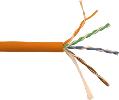 Кабель информационный Lanmaster LAN-5EUTP-PT-LSZH-OR кат.5E UTP 4 пары 24AWG LSZH внутренний 305м оранжевый