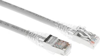 Патч-корд WRline WR-PC-RJ45-FTP-5E-1-GY FTP RJ-45 вил.-вилка RJ-45 кат.5E 1м серый LSZH
