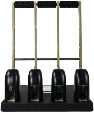 Дырокол Kw-Trio Heavy Duty 954 макс.:150лист. металл/пластик черный отв.:4 с линейкой