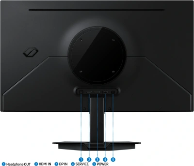 Монитор Samsung 27" Odyssey OLED G5 S27FG502SIXCI черный OLED LED 16:9 HDMI матовая 1000000:1 200cd 178гр/178гр 2560x1440 180Hz G-Sync FreeSync DP Quad HD 2K (1440p) 3.3кг