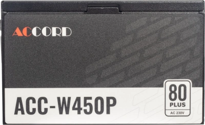 Блок питания Accord ATX 450W ACC-W450P 80+ white (20+4pin) APFC 120mm fan 6xSATA RTL