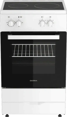 Плита Электрическая Darina 1F 5604 W белый стеклокерамика (без крышки)