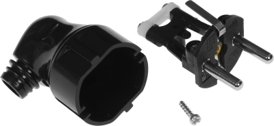 Вилка IEK ВПу11-02-Ст (EVP11-16-01-K02) разборная угловая с заземляющим контактом