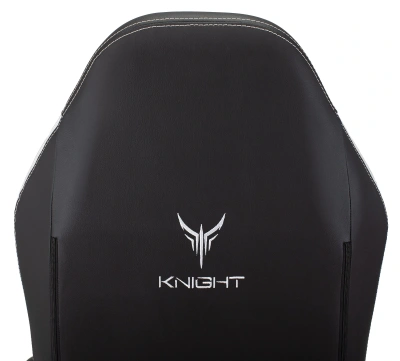 Кресло игровое Knight Neon черный/серебряный соты экокожа с подголов. крестов. металл