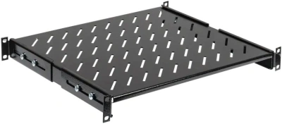 Полка стационарная ITK FS05-600PI-R 1U нагр.:100кг. 19" 600мм черный
