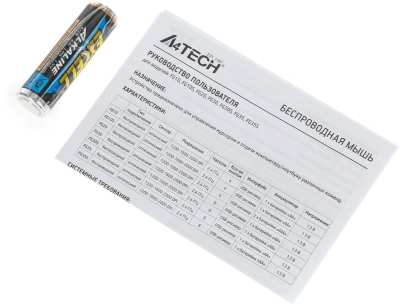 Мышь A4Tech Fstyler FG10 черный/синий оптическая 2000dpi беспров. USB 4but (FG10 BLUE)