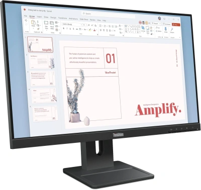 Монитор Lenovo 23.8" ThinkVision E24-40 черный IPS LED 16:9 HDMI M/M матовая HAS Piv 250cd 178гр/178гр 1920x1080 100Hz VGA DP FHD 4.5кг