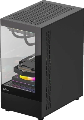 Корпус Formula Crystal Z1CM Plus AR черный без БП mATX 2x120mm 1xUSB3.0 audio bott PSU