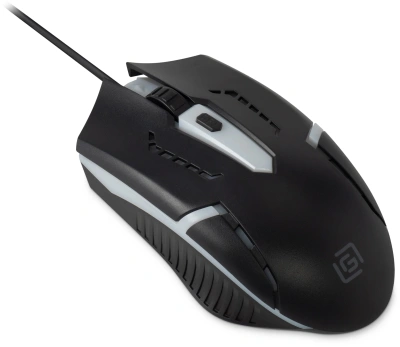 Мышь Оклик 398G черный оптическая 2400dpi USB для ноутбука 4but (1431665)