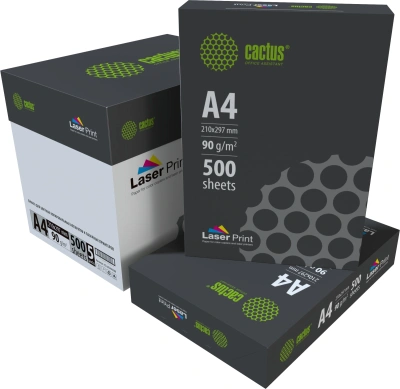 Бумага Cactus CS-LPA490500 A4 марка A/90г/м2/500л./белый CIE170% для лазерной печати