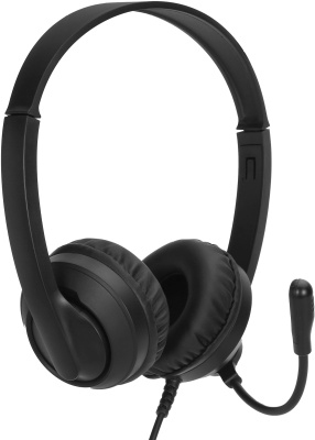 Наушники с микрофоном Оклик HS-M500 черный накладные оголовье (1900379)