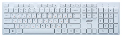 Клавиатура Acer OKW123 белый USB Multimedia (ZL.KBDEE.00D) кабель 1.5м
