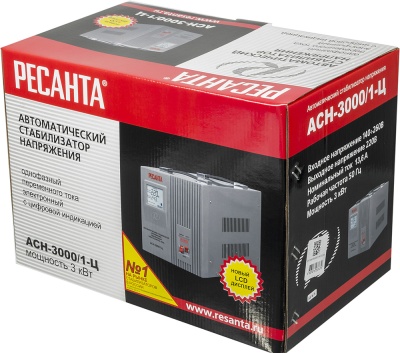 Стабилизатор напряжения Ресанта ACH-3000/1-Ц однофазный серый (63/6/5)
