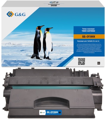Картридж лазерный G&G GG-CF280X черный (6900стр.) для HP LJ P2035/P2055d/Pro 400 M401/MFP M425 с чипом Canon
