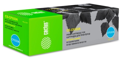 Картридж лазерный Cactus CS-CF532A CF532A желтый (900стр.) для HP LJ M180n/M181fw